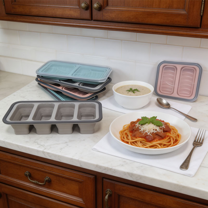 Meal Prep Freezer - Büyük Buz Küpü Dondurucu Kalıpları -