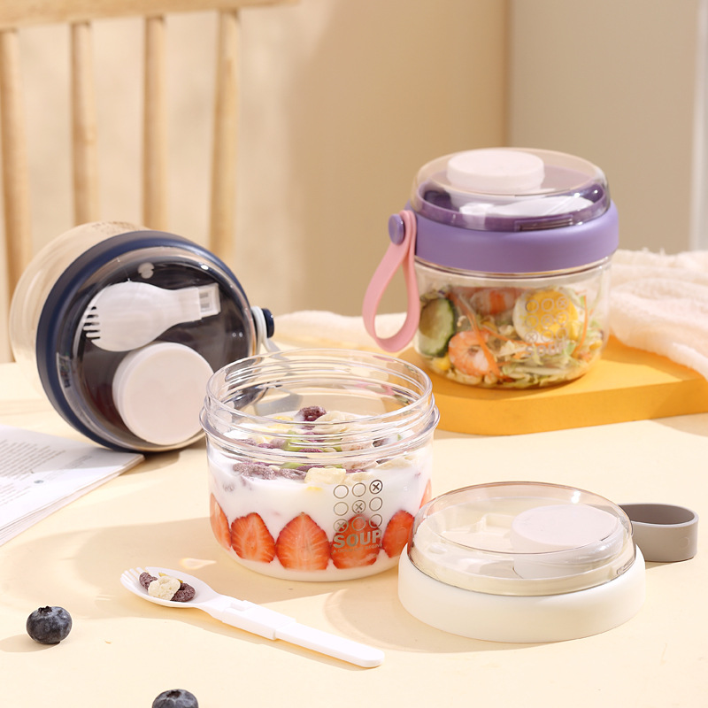 Meal Prep Yogurt Cups - Salata Bardağı Yeniden Kullanılabilir Sızdırmaz Yulaf