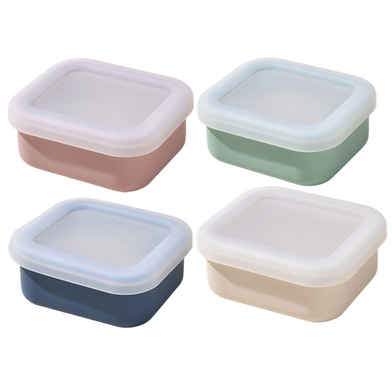 Meal Prep Freezer - AB33-4'lü Paket Silikon Dondurucu Kalıpları, Kapaklı,
