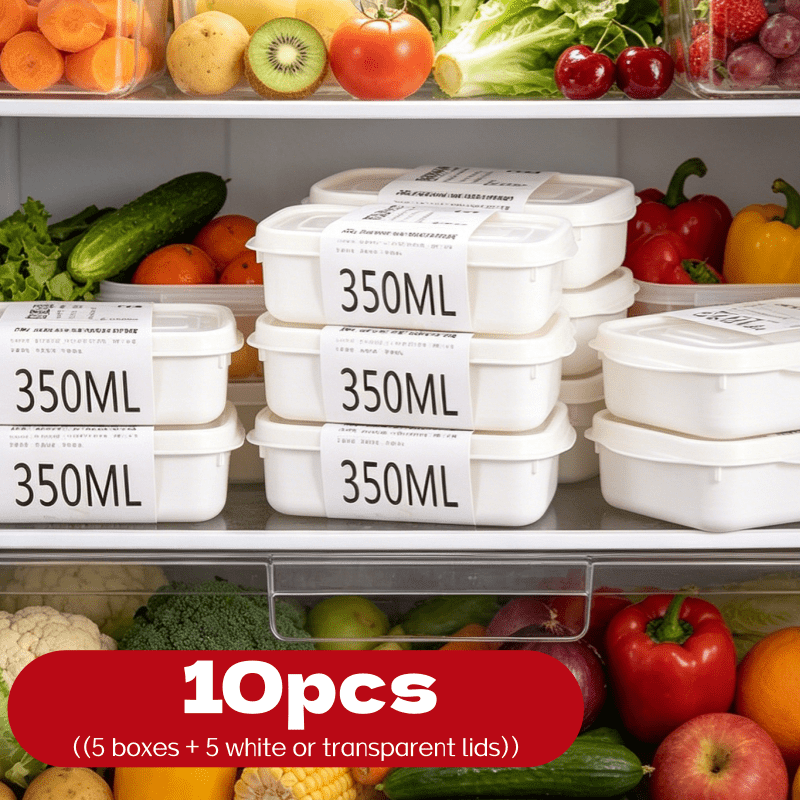 Meal Prep Freezer - 10 Adet Yeniden Kullanılabilir İstiflenebilir Gıda