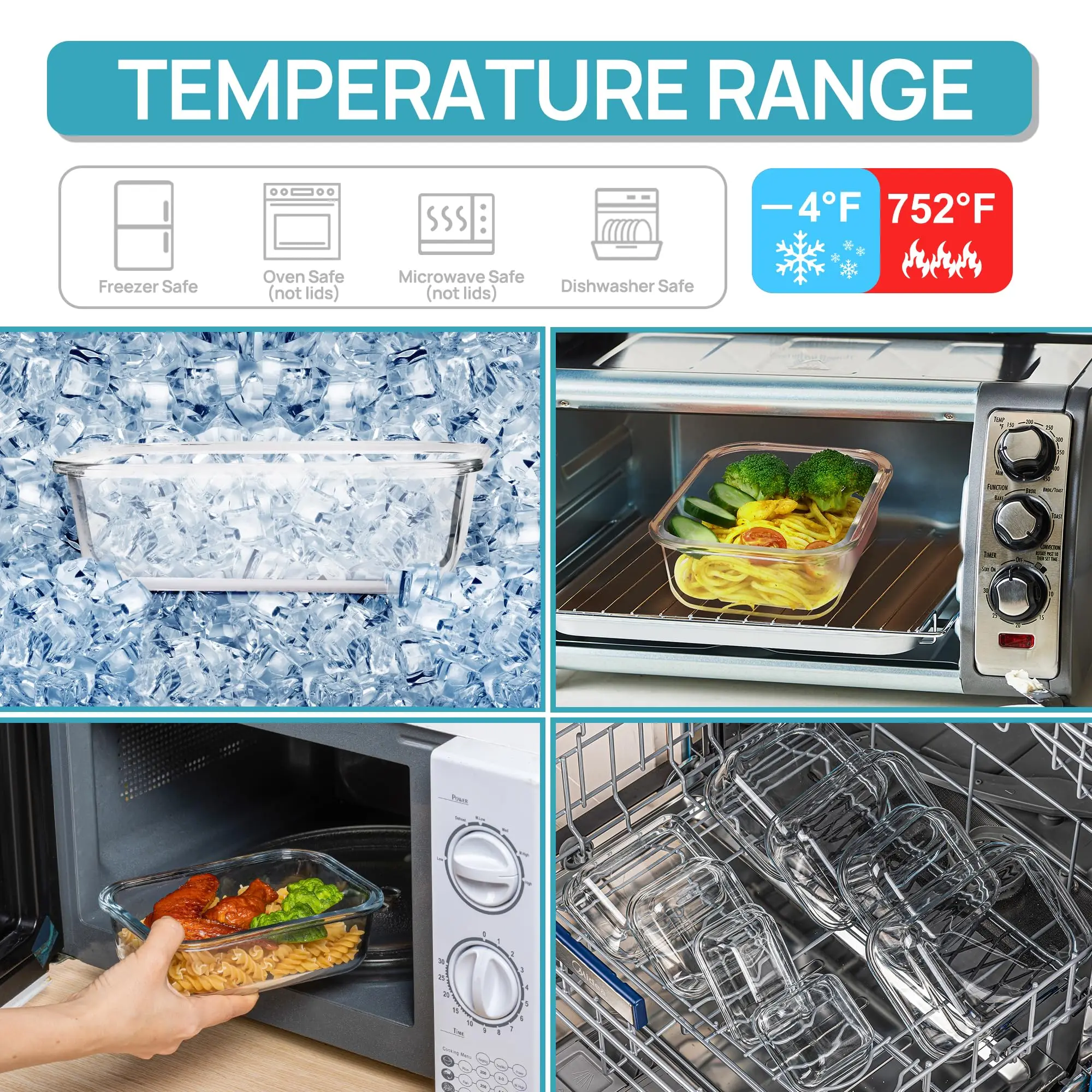Cam Öğle Yemeği Kutusu Gıda Sa - Meal Prep Freezer incelemesi ve fiyatı