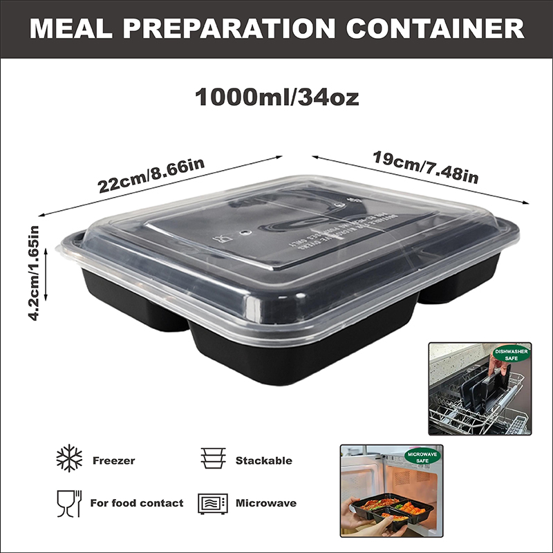 3 Bölmeli 34 Oz/1000 Ml, 12/35 - Meal Prep Ideas incelemesi ve fiyatı